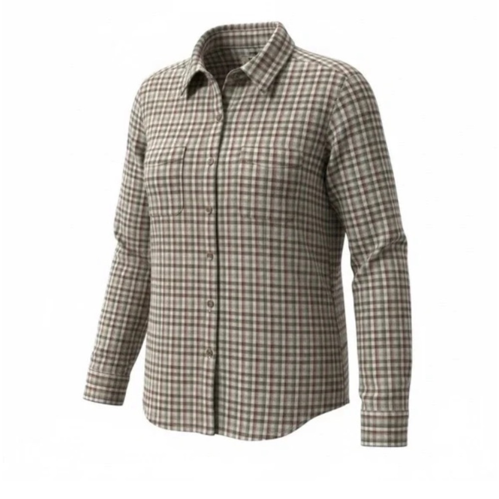 Woolrich Womens L Button Down
Long Sleeve Multicolor Gingham Shirt
Top Pockets